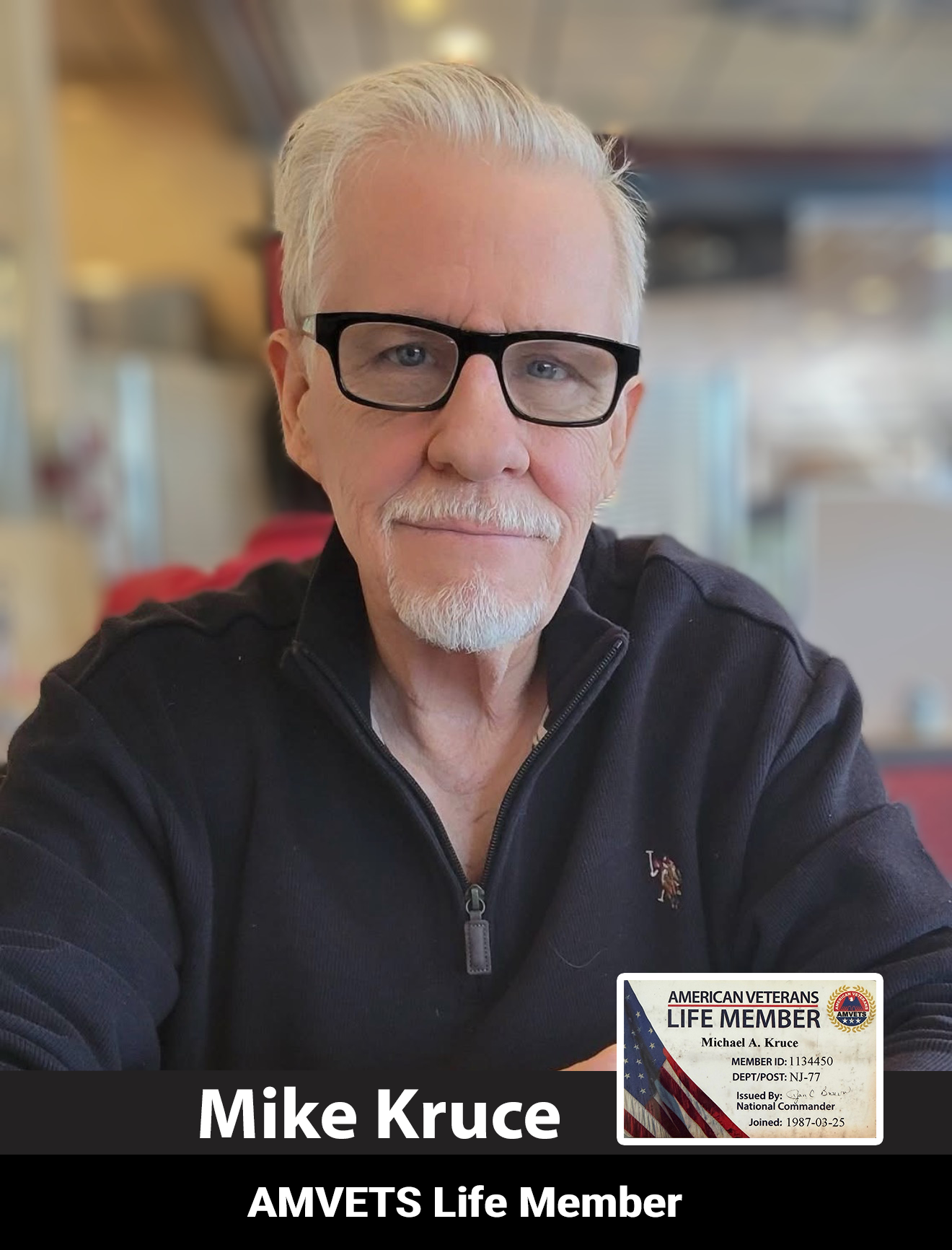 Mike Kruce, AMVETS Life Member